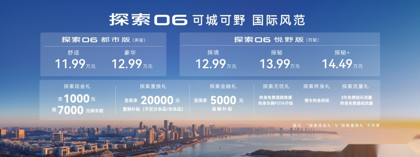 探索06都市版上市，奇瑞提速