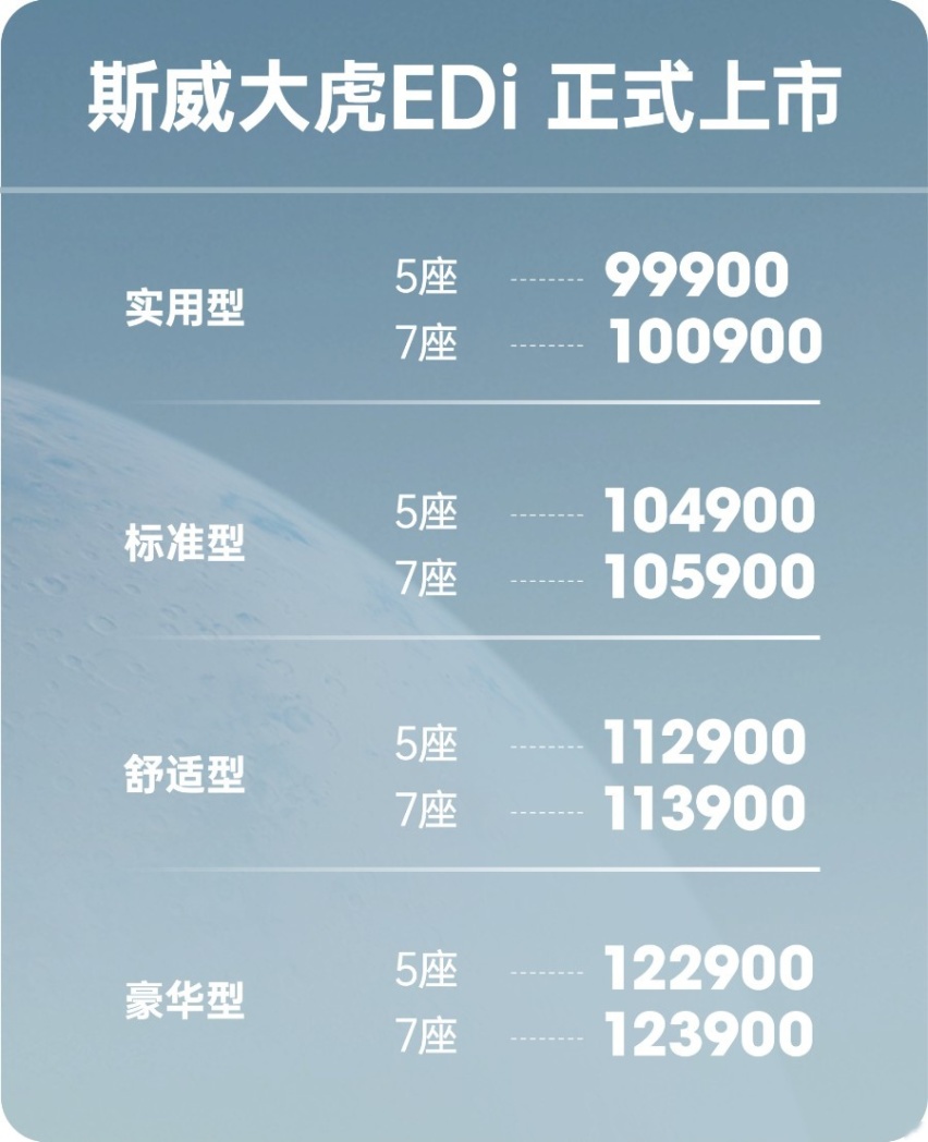 10万级增程七座SUV唯一选择，SWM斯威大虎EDi正式上市