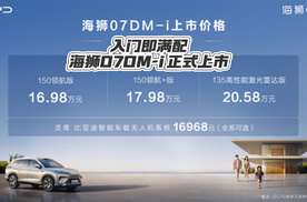 入门即满配，海狮07DM-i 正式上市