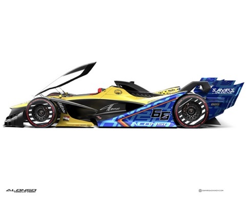 IndyCar概念车，装个翅膀就是未来的太空战机了吧