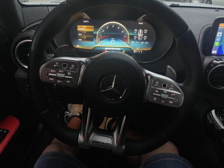 老款奔驰AMG GTS升级新款液晶仪表导航主机carplay 方向盘
