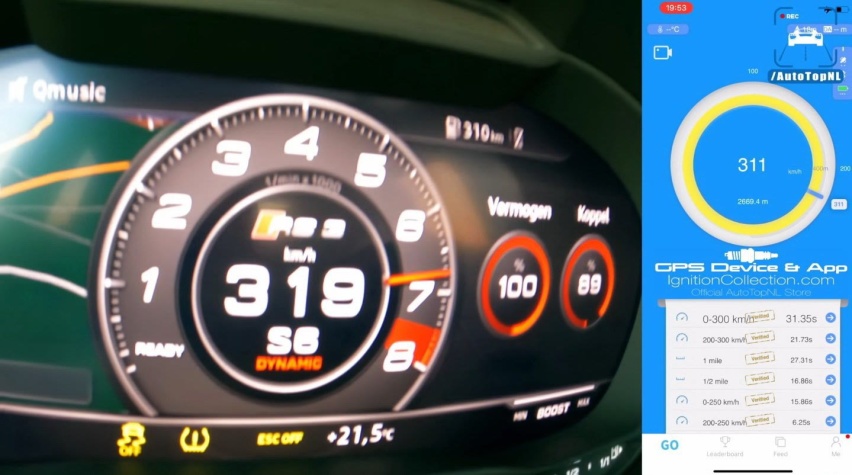 换上大涡轮奥迪RS3 Sportback马力达到675匹