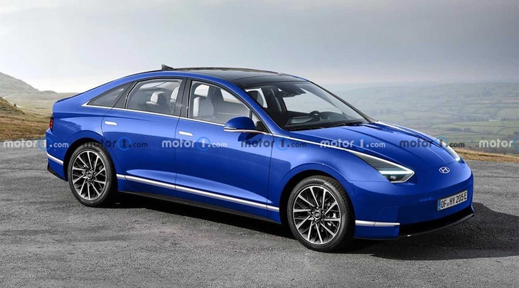 现代IONIQ 6渲染图曝光 纯电续航550km