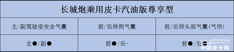 容易被忽略的配置 知道你的皮卡有几个气囊吗？