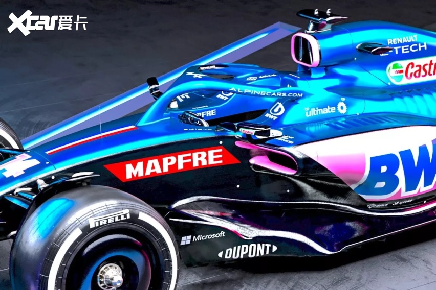 alpine2022新赛车a522粉色涂装重回f1赛场