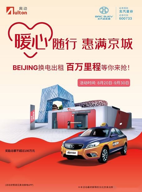 北汽新能源推出“暖心随行惠满京城”活动，助力复工复产