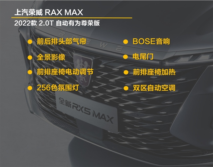 半岛全站推荐15T尊贵版 动力够用配置齐全 荣威RX5 MAX购车手册(图11)