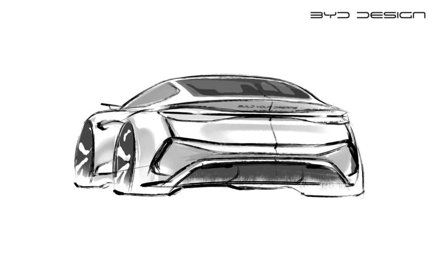 对标特斯拉Model3 比亚迪“海豹”设计手稿曝光