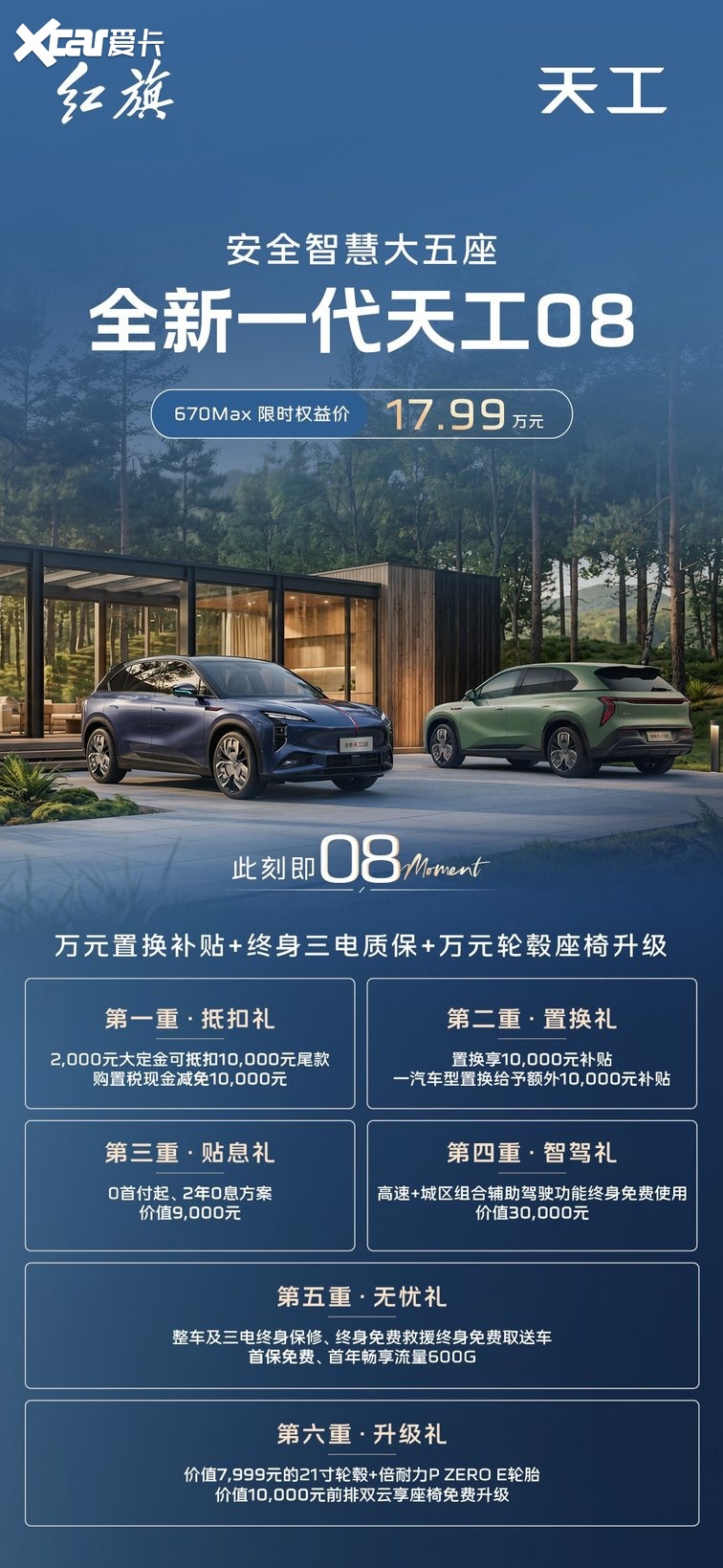 标配智驾终身免费！全新一代天工08限时权益价17.99万元起