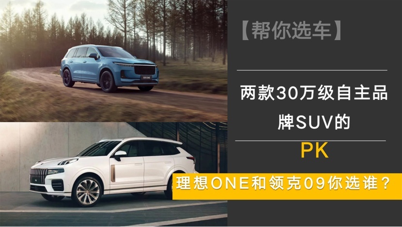 30万预算不用只看汉兰达，领克09和理想ONE也能满足奶爸需求！