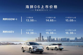 中型SUV比亚迪海狮06西安上市，售价13.98万到16.38万