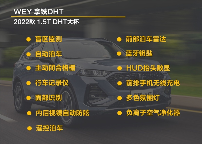 【帮你选车】首款1.5T柠檬智能混动 WEY拿铁DHT三款配置怎么选？