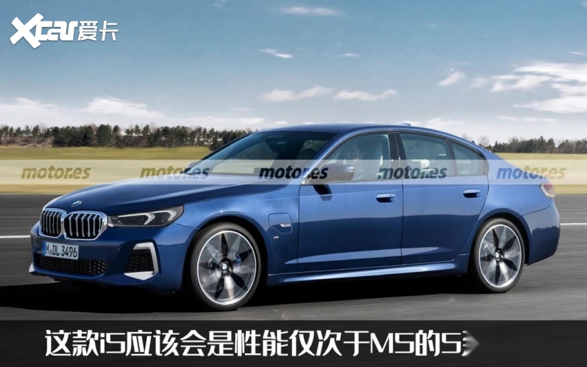 全新宝马i5海外测试谍照曝光，或将采用最新iDrive 8，明年上市