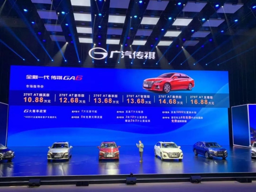 上下可通吃，全新一代传祺GA6上市，售10.88万起！