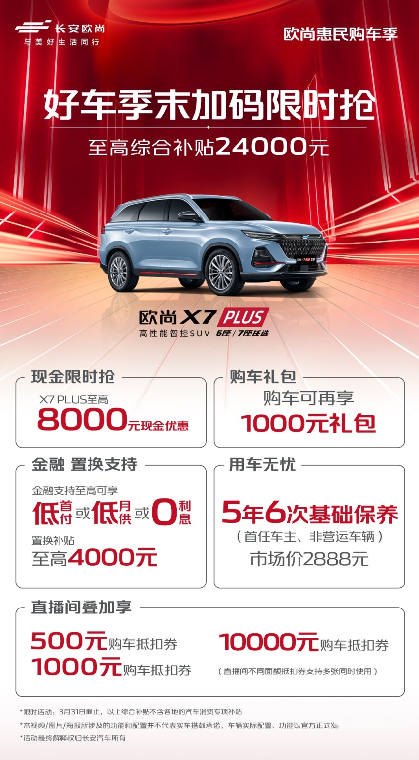 欧尚好车季末限时抢，干货！现金直降