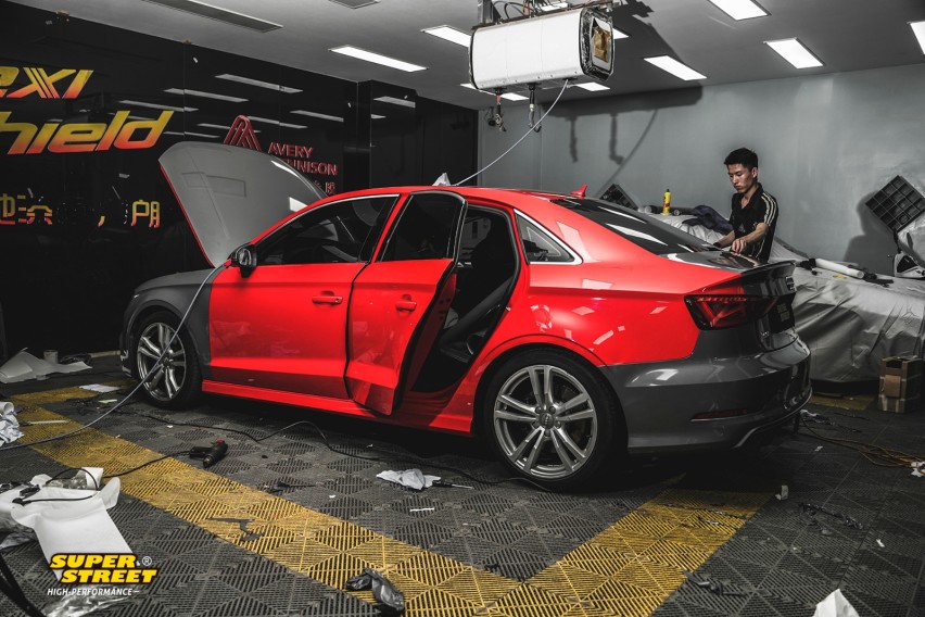 奥迪S3改色AVERY艾利改色膜水泥灰