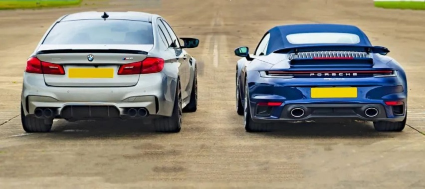 宝马M5真成直线王了！和911 Turbo S来一场400米
