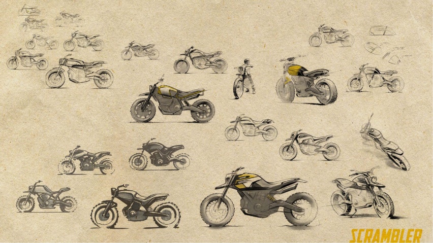 杜卡迪Scrambler1100 Pro 新款设计初稿曝光