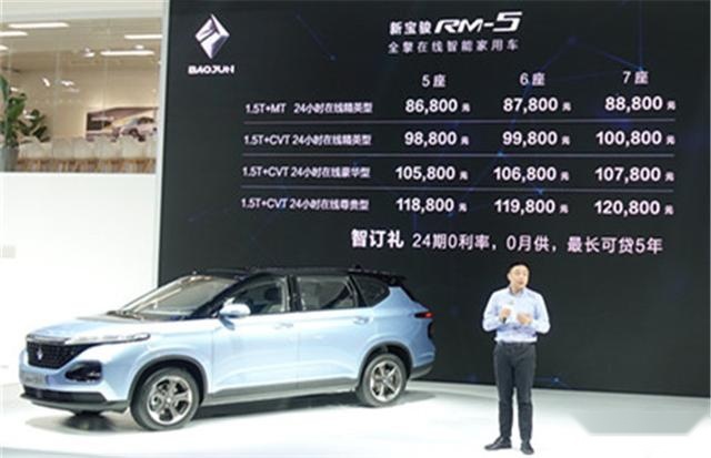 8.48万元起，新宝骏RC-6/RM-5两款跨界车型正式上市