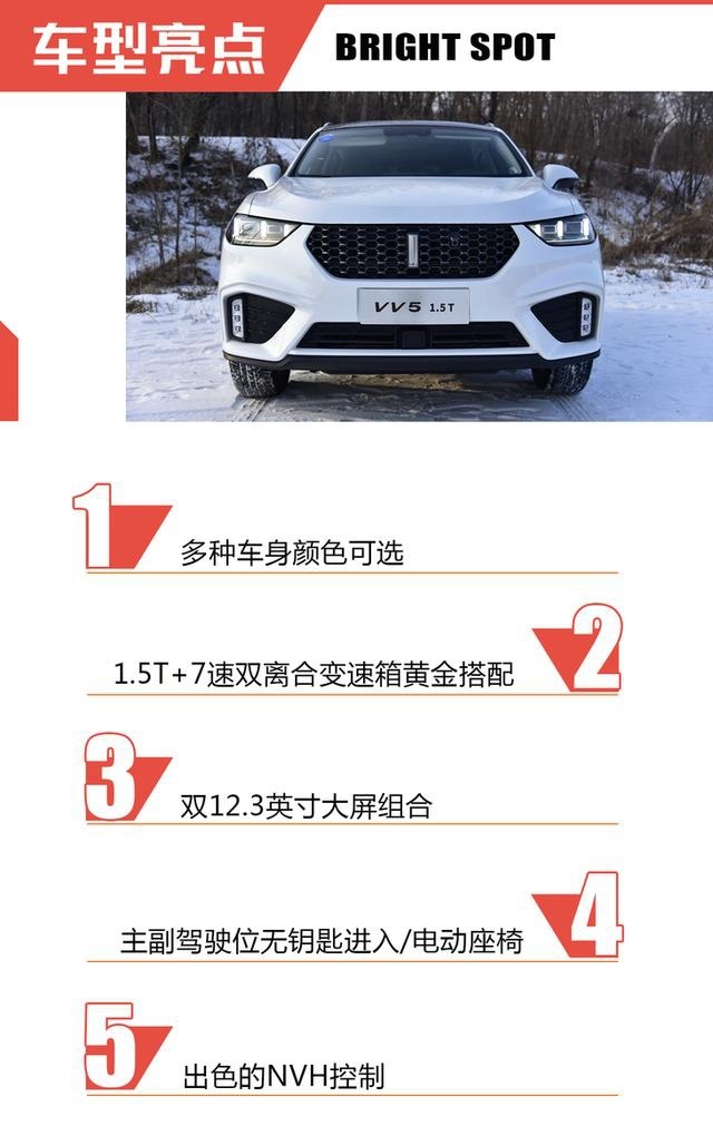 1.5T+7速双离合黄金动力 冰雪体验2020款VV5