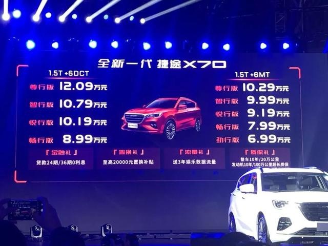 超4米7长的中型SUV,竟然只要6.99万元起!捷途X70了