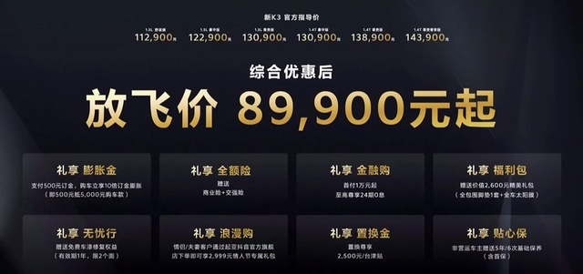全新起亚K3售价8.99万起,韩系车的求生欲居然如此强烈
