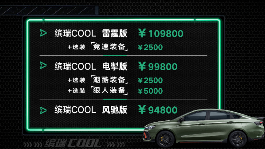 不到十万让你拥有钢炮体验，“狠角”缤瑞COOL今日登场