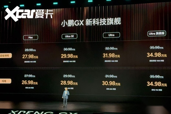 小鹏GX正式上市 售价27.98-35.98万元