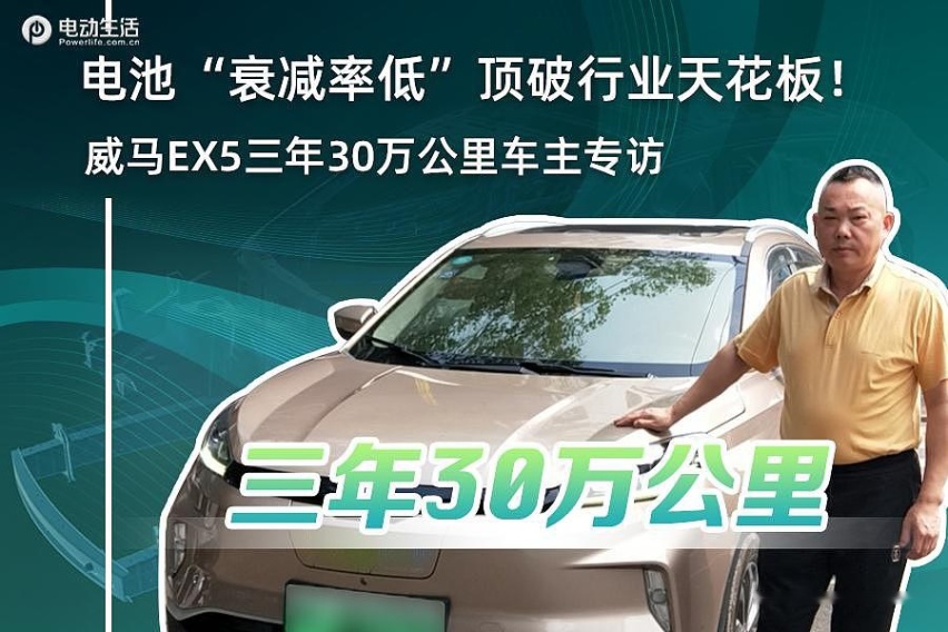 电池“衰减率低”顶破行业天花板！威马EX5三年30万公里车主