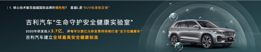 科技吉利4.0  星越L开启家用SUV领域颠覆者