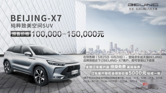预售价10万至15万元，探索BEIJING-X7的纯粹致美