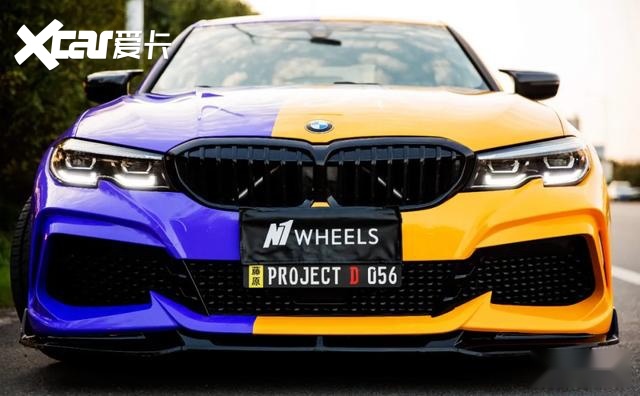 身披紫金战衣的宝马3系车友贴上科比愿青春永不谢幕