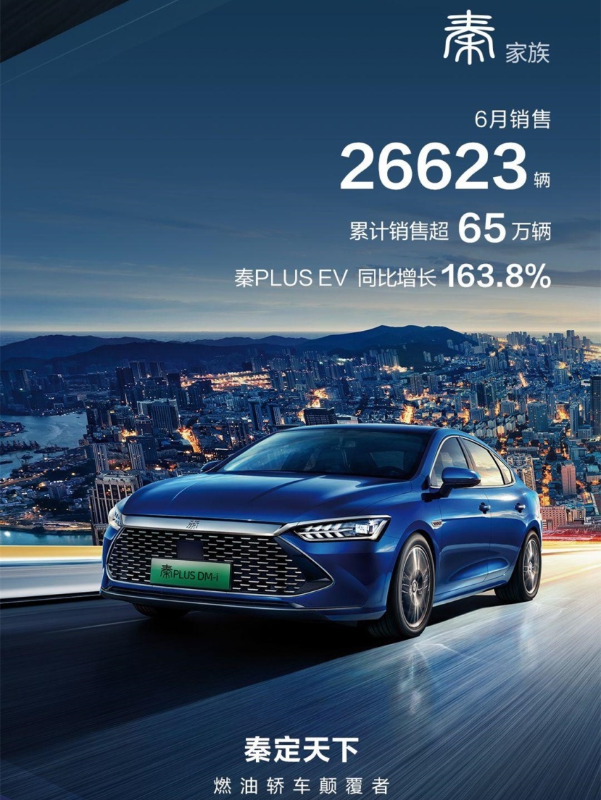 都买新能源了？比亚迪卖出64万辆 上半年这些品牌都抢着买！