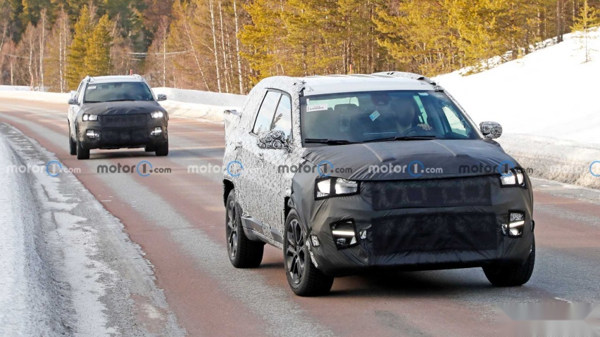 与指南者共享平台 全新Jeep7座SUV最新谍照