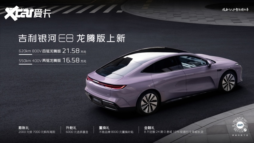 吉利汽车吉利ev8未上市询底价此次吉利银河e8加推两款全新龙腾版车型