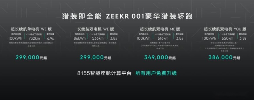 34.9万元起，智能驱动系统加持，极氪001 ME版全面进化