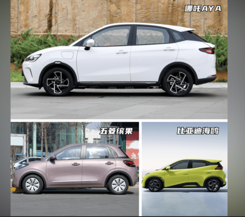 10万内买电车，哪吒AYA、五菱缤果、比亚迪海鸥谁更香？