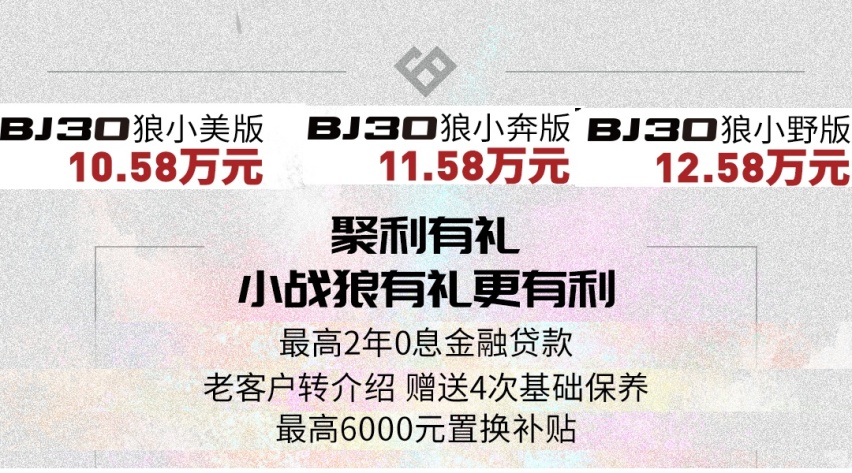 小战狼BJ30上市，售10.58-12.58万 要截胡大狗？