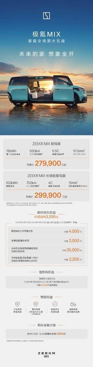 极氪MIX今晚正式上市！27.99万起从未来开进现实的智能汽车