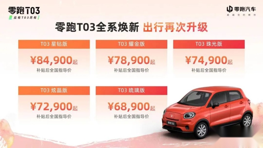 智能安全、动力升级，2022款零跑T03上市，6.89万元起