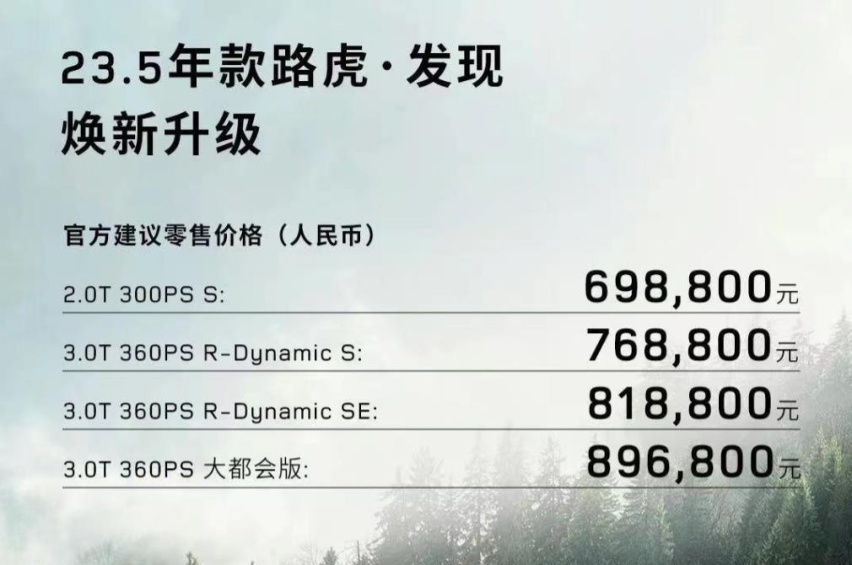 23.5年款，这是什么噱头？新款路虎发现车展上市