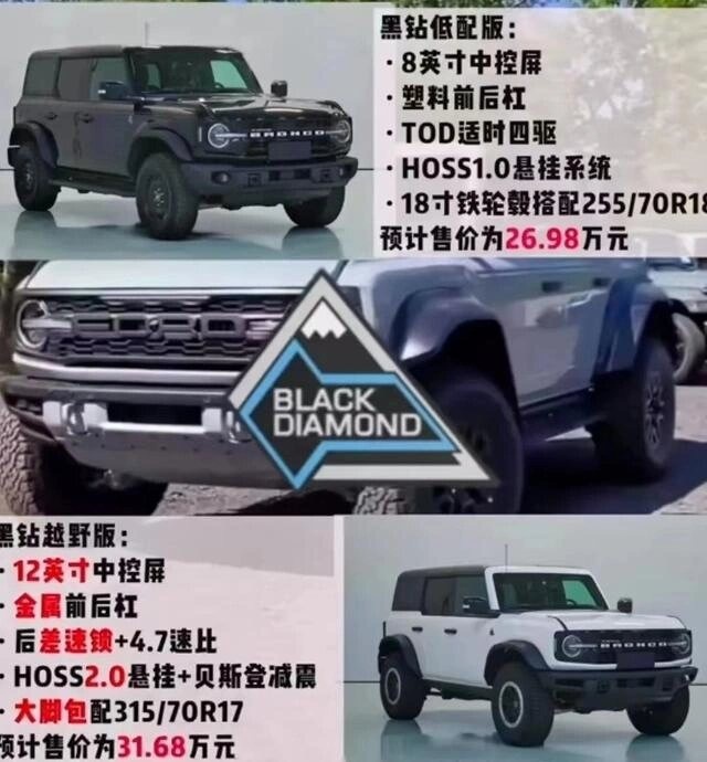 或26.98万元起！国产福特烈马实车现身，大过坦克300配无框车门