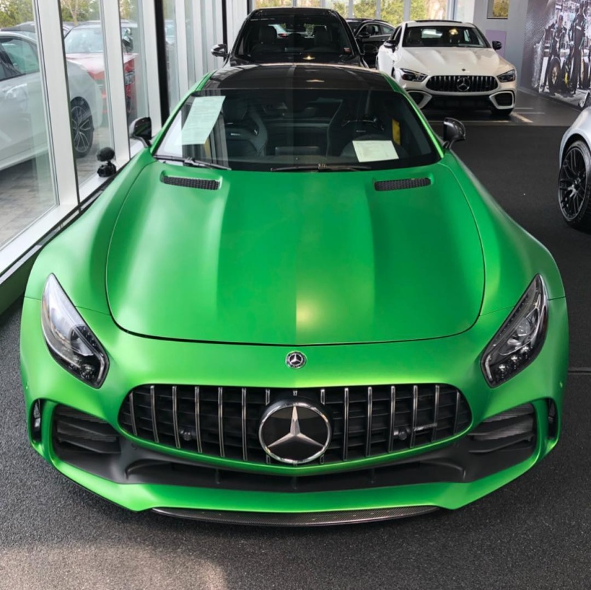 奔驰AMG GT R实车 绿色的帅气感