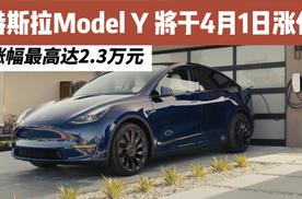 Model Y将调价，综合涨幅2.3万元，目前该车售价25.89万起