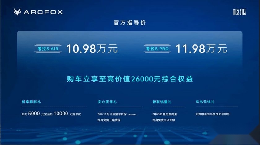 纯电SUV配侧滑门？极狐考拉S上市！10.98万起全系宁德时代500公