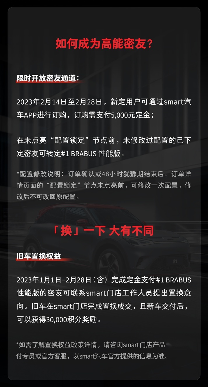 smart精灵#1 BRABUS性能版再开售1314台，惊喜权益已上线