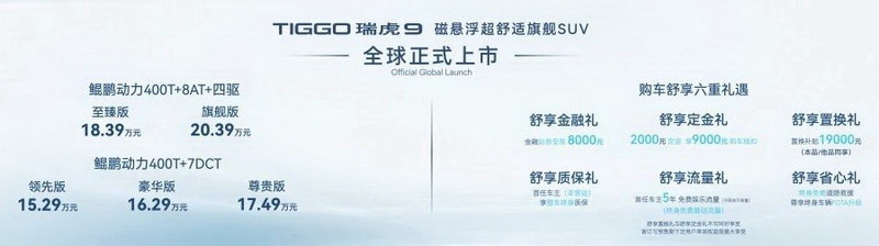 对高价低配说“不”！瑞虎9皖赣大区正式上市 售15.29万起