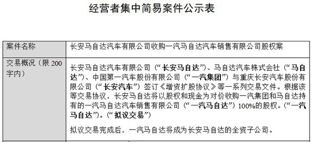 合并能够拯救在华销量惨淡的马自达吗？