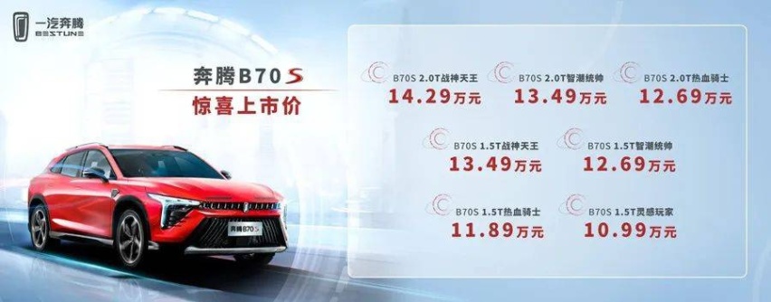 大学毕业买什么车？奔腾B70S不容错过，不到13万就有2.0T