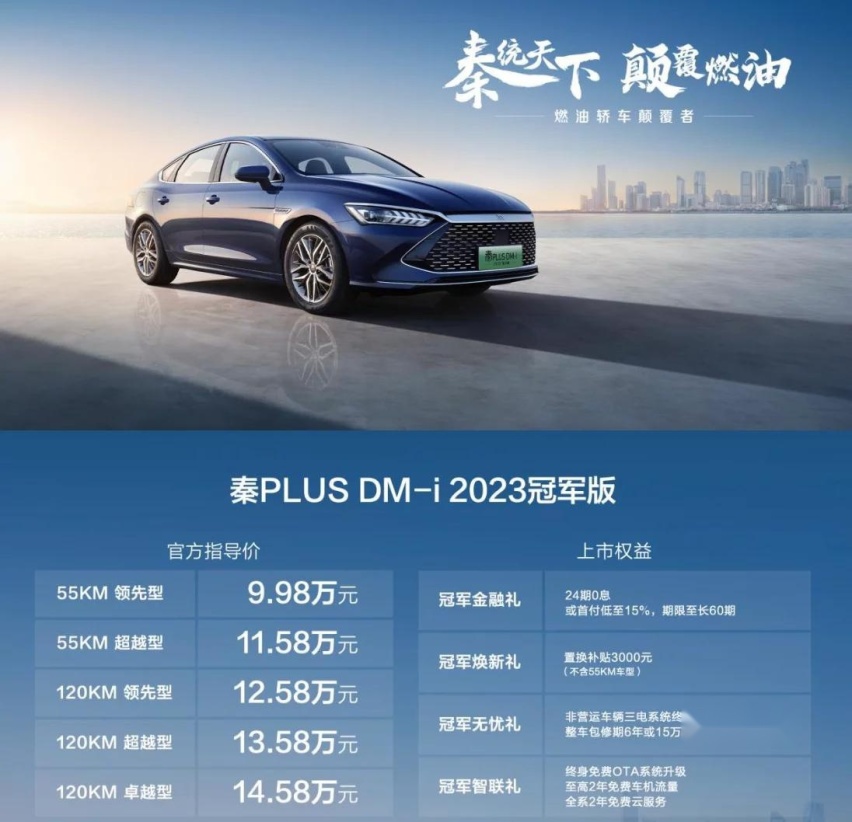 首推入门版 秦PLUS DM-i 冠军版购车手册